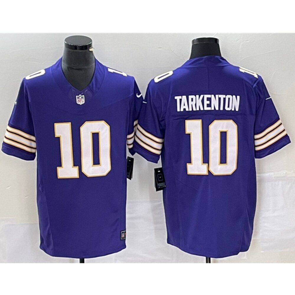 Can Select Mens Youths  Fran Tarkenton Purple Stitched Limited Jersey
